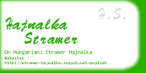 hajnalka stramer business card
